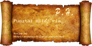 Pusztai Hilária névjegykártya